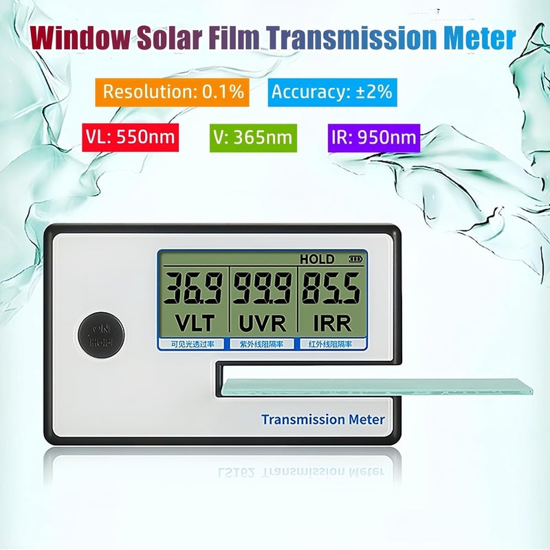 STRONGBERRY Professional 3-in-1 Solar Meter - Portable Window Tint Meter for Cars, Tests UV (365nm), IR (950nm) & VL (550nm) Rejection on Film, Glass & Auto Tint - Image 5
